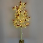 Διακοσμητικό Φωτιζόμενο Δέντρο 50 εκ. με Χρυσά Φύλλα & Θερμό Φωτισμό LED