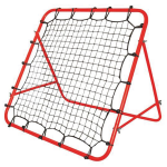 Παιδικό Φορητό Τέρμα Ποδοσφαίρου από Μέταλλο με Δίχτυ και Γάντζους 100×100εκ Κόκκινο-Μαύρο