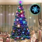 Εντυπωσιακό Χριστουγεννιάτικο Δέντρο Οπτικής ίνας LED StarGlory 180εκ. με RGB Αστέρια