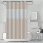 Αδιάβροχη Πλαστική Κουρτίνα Μπάνιου 180×180 cm Μπεζ
