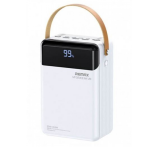 Powerbank 80000mAh με Θύρα USB-A και Θύρα USB-C με Οθόνη και Τεχνολογία Quick Charge 3.0 Remax Λευκό