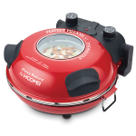 Μηχανή Παρασκευής Σπιτικής Πίτσας με Ρυθμιζόμενο Θερμοστάτη έως 400°C και Χρονοδιακόπτη 1200W Hoomei Κόκκινο