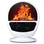 Φορητό Αερόθερμο - Κεραμική Σόμπα LED με Εφέ Φλόγας Θερμοστάτη, 2 Ταχύτητες, Οθόνη & Διακοπή Λειτουργίας σε Πτώση 500 - 1500W Electric Heater