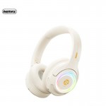 Ασύρματα Bluetooth Πτυσσόμενα Ακουστικά με RGB Φωτισμό και Μικρόφωνο REMAX Λευκό