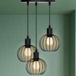 Μοντέρνο Κρεμαστό Τρίφωτο Φωτιστικό - Μεταλλικό με Ντουί E27 - AIGOSTAR