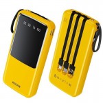 Επαναφορτιζόμενο Power Bank Γρήγορης Φορτιστής 10000mAh 12W με θύρες USB Type-C & Lightning  - Κίτρινο