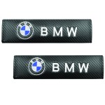 Σετ 2τμχ Κεντητά Μαξιλαράκια Ζώνης BMW Carbon σε Μαύρο Χρώμα