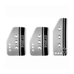 Σετ Πεταλιέρες Αλουμινίου Αυτοκινήτου Sparco για Χειροκίνητα Αυτοκίνητα Universal Ασημί