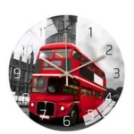 Επιτοίχιο Στρογγυλό Ρολόι με Λεπτοδείκτες- Σχέδιο Λονδίνο 30cm