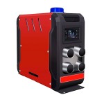 Φορητό Αερόθερμο Πετρελαίου Diesel 5000W με Ψηφιακή Οθόνη LDC, Ρυθμιζόμενη Θερμοκρασία και Τηλεχειριστήριο Κόκκινο