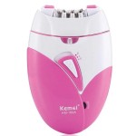 Επαναφορτιζόμενη Γυναικεία Αποτριχωτική Μηχανή για Σώμα και Μπικίνι με 2 Ταχύτητες Kemei  Άσπρο-Ροζ