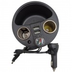 Διπλός Φορτιστής Αυτοκινήτου 120W 12/24v με 2 θύρες USB και Πυξίδα - Andowl