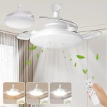 Ανεμιστήρας Οροφής με Φως LED 120W E27, Ρυθμιζόμενη Θερμοκρασια Φωτισμού και Τηλεχειριστήριο RiXME