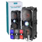 Φορητό Ηχείο Bluetooth 6.5” Εξωτερικού Χώρου Karaoke με Μικρόφωνο και LED RGB Φωτισμό /BT/FM/TF/USB