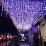 Χριστουγεννιάτικα Λαμπάκια Βροχή 4.4 x 1m - 300 LED Πολύχρωμου Φωτισμού Εσωτερικού & Εξωτερικού Χώρου