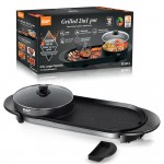 Ηλεκτρική Σχάρα & Hot Pot 2 σε 1 Teppanyaki 1800W με Αντικολλητική Επιφάνεια - RAF