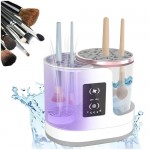 Ηλεκτρική Συσκευή Καθαρισμού Πινέλων Μακιγιάζ Λευκή με Στέγνωμα