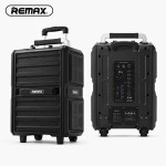 Φορητό Ηχείο Bluetooth Karaoke Remax RB-X5 50W με 2 Ασύρματα Μικρόφωνα – Τρόλεϊ, USB, AUX, Επαναφορτιζόμενο