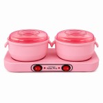 Διπλή Κεριέρα Αποτρίχωσης Wax Pro 100W για Γρήγορη Θέρμανση - 2 Δοχεία Σιλικόνης 400ml, Επαγγελματική Χρήση