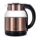 Ηλεκτρικός Βραστήρας 2L 1500W – Γυάλινος, Ταχύτητα & Design - Αυτόματη Απενεργοποίηση, Περιστρεφόμενη Βάση 360°, Bronze