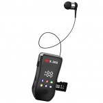 Ασύρματο Ακουστικό Bluetooth Clip-On – Hands-Free με Οθόνη LED & Υποδοχή TF Card - Ελαφρύ, Άνετο, Ιδανικό για Κλήσεις & Μουσική