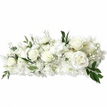 Τεχνητή Σύνθεση Λουλουδιών 100x30cm – Floral Διακόσμηση Γάμου & Εκδηλώσεων - Πλούσια Γιρλάντα για Τραπέζι, Τοίχο, Εσωτερικούς Χώρους
