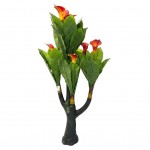 Τεχνητό Διακοσμητικό Φυτό Κάλλα (Calla Lily) 166cm – Με Κόκκινα Άνθη & Πλούσιο Πράσινο Φύλλωμα - Ρεαλιστική Όψη για Εσωτερική & Εξωτερική Διακόσμηση Χώρου