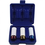 Σετ Κρουστικά Καρυδάκια Τροχών 1/2″ 17-19-21mm – Προστασία Ζάντας - 3 Τεμ. με Ένθετα, Χρωματική Κωδικοποίηση & Θήκη Μεταφοράς