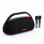 Ασύρματο Ηχείο Karaoke Moxom 400W – Με 2 Μικρόφωνα & RGB Φωτισμό - Bluetooth 5.3, Μπαταρία 30000mAh, HiFi Sound, Φορητό