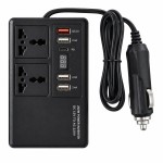 Μετατροπέας Ρεύματος Αυτοκινήτου 200W – Inverter 12V σε 220V με 2 Πρίζες, 4 USB & Type-C PD - QC3.0, Οθόνη LED, Για Laptop, Smartphone