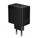 Φορτιστής 65W GaN USB-C & USB-A - Ταχεία Φόρτιση PD & QC 3.0 - Με Καλώδιο USB-C 1m, για Laptop, Smartphone & Tablet