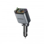 Φορτιστής Αυτοκινήτου 4 σε 1 120W – Ταχεία Φόρτιση & Ενσωματωμένα Καλώδια - USB-C, Lightning, 7-Color LED, PD Quick Charge