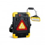 Ηλιακό Φωτιστικό με COB/SMD LED & Σειρήνα - 2 Μπαταρίες 18650, Ηλιακή και USB Type-C Φόρτιση για Camping