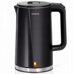 Ηλεκτρικός Βραστήρας 1,7L – Ισχύς έως 2200W, Ανοξείδωτος Μαύρος
