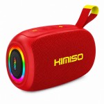 Φορητό Ηχείο Bluetooth – Αδιάβροχο IPX5 με Stereo Bass - FM Radio, RGB LED, USB, TF Card, Hands-Free για Outdoor & Πάρτυ Κόκκινο