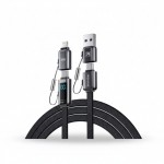 Καλώδιο Φόρτισης 4 Σε 1 - 100W Με Ψηφιακή Ένδειξη, Μεταφορά Δεδομένων Και Μήκος 1.2m