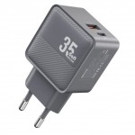 Φορτιστής GaN 35W - USB-A + USB-C, PD/PPS Fast Charging, EU Plug