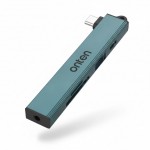 Αντάπτορας Hub 6 σε 1 USB Type-C - Επέκταση Θυρών για Laptop, Tablet & Smartphone - USB-A, USB-C, Κάρτες Μνήμης, Jack 3.5mm