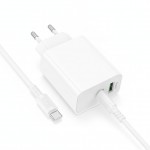 Φορτιστής Τοίχου 30W - USB-C PD & USB-A QC 3.0, Λευκός, C-C