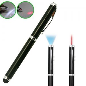 Πενάκι Γραφίδα Stylus Touch Pen 4 σε 1 με Στυλό, Φακό LED &amp; Laser Pointer
