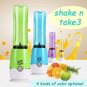 Μπλέντερ - Μπουκάλι Σέικερ Smoothies &amp; Φρέσκοι Χυμοί - Shake n Take 3 - 2 Bottle Edition