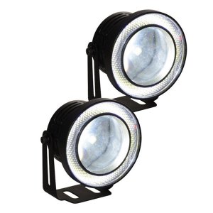 Στρογγυλά Προβολάκια Ομίχλης LED COB DRL - Φώτα Ημέρας Αυτοκινήτου - Σετ 2 τεμαχίων
