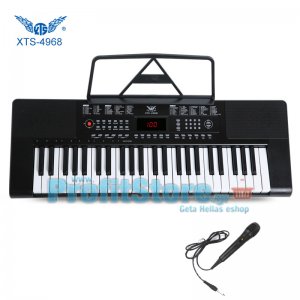Αρμόνιο Synthesizer 49 Πλήκτρων με Αυτόματες Συγχορδίες &amp; Καραόκε Mic - ANGELET XTS-4968