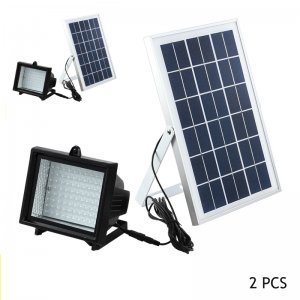 Ηλιακός Προβολέας 88 LED με Φωτοκύτταρο 10W Πάνελ - Σετ 2 Τεμαχίων IS808