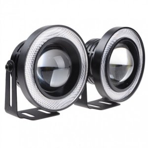 Προβολάκια 89mm Ομίχλης LED COB DRL - Φώτα Ημέρας Αυτοκινήτου ANGEL EYES M609