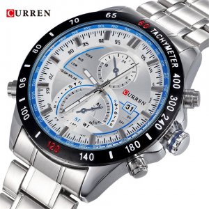 Ανδρικό Ρολόι CURREN M8149 Silver &amp; Blue