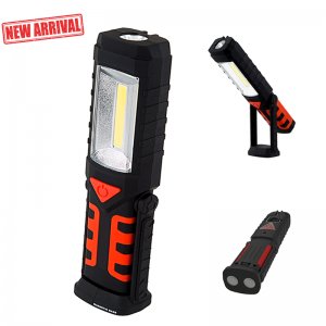 Διπλός Φακός Εργασίας COB LED 120 &amp; 200 Lm - 360o με Μαγνήτη και Γάντζο Στήριξης