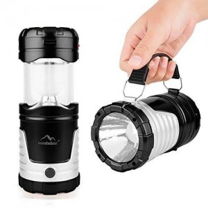 Πτυσσόμενος Ηλιακός Φακός Φανάρι Camping Led 1W+6LED &amp; PowerBank GSH 7088A