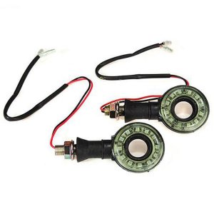 Σετ 2 Τεμάχια Φλάς Μοτοσυκλέτας Universal με 12 Smd Led Λευκά