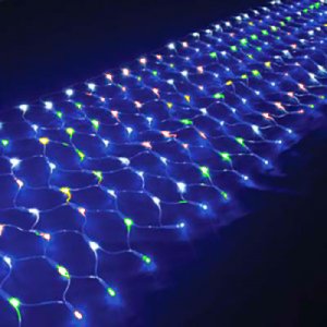 Μεγάλη Επεκτεινόμενη Κουρτίνα Δίχτυ 3,2m - RGB LED Χριστουγεννιάτικα Λαμπάκια